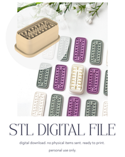 Load image into Gallery viewer, -STL Digital File- Detailed Rectangle Polymer Clay Cutter PCC1811