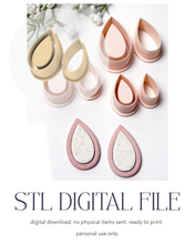 Load image into Gallery viewer, -STL Digital File- Drop Embedded Polymer Clay Cutter PCC1775