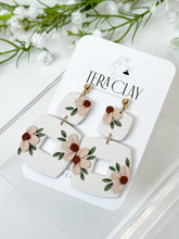 Load image into Gallery viewer, The Floral Squares (also in silver)