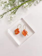 Load image into Gallery viewer, The Orange Diamond Hoops (also in silver)