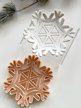 Load image into Gallery viewer, Snowflake #2 Trinket Dish Clay Cutter