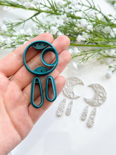 Load image into Gallery viewer, Moon Dangle with Drill Guides Polymer Clay Cutter
