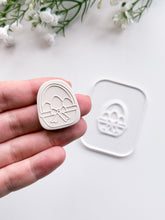 Load image into Gallery viewer, Easter Egg Basket Acrylic Texture Tile | Acrylic Embossing Stamp