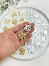 Load image into Gallery viewer, 24K Gold/925 Sterling Silver Plated Tropical Leaf Charm with One Hole