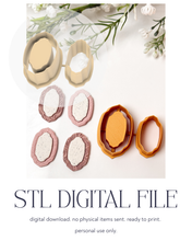 Load image into Gallery viewer, -STL Digital File- Elegant Frame Embedded Polymer Clay Cutter PCC1790
