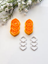Load image into Gallery viewer, Triple Rhombus Donut Polymer Clay Cutter