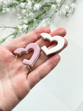 Load image into Gallery viewer, The Double-sided Heart Hoops (one-of-a-kind)