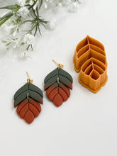 Load image into Gallery viewer, Duo Leafy Art Deco Dangle Polymer Clay Cutter