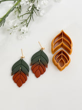 Load image into Gallery viewer, Duo Leafy Art Deco Dangle Polymer Clay Cutter