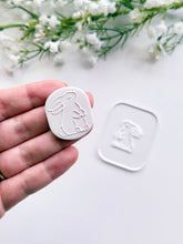Load image into Gallery viewer, Easter Bunny #2 Acrylic Texture Tile | Acrylic Embossing Stamp