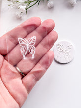 Load image into Gallery viewer, Butterfly #2 Acrylic Texture Tile | Acrylic Embossing Stamp