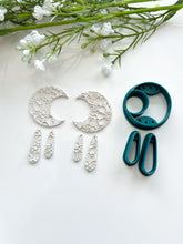 Load image into Gallery viewer, Moon Dangle with Drill Guides Polymer Clay Cutter