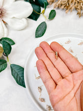 Load image into Gallery viewer, 18K Real Gold Plated Zircon Leaf with S925 Sterling Silver Posts