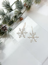 Load image into Gallery viewer, The Snowflake Hoops #2 (also in silver)