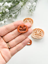 Load image into Gallery viewer, Jack-o’-Lantern Pumpkin with Cutouts 2025 Polymer Clay Cutter