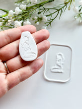 Load image into Gallery viewer, Pregnant Lady Acrylic Texture Tile | Acrylic Embossing Stamp