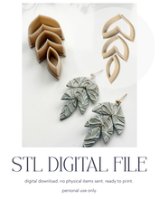 Load image into Gallery viewer, -STL Digital File- Floral Triple Dangle Set PCC1130