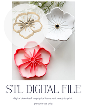 Load image into Gallery viewer, -STL Digital File- Flower Trinket Dish / Coaster Clay Cutter PCC1377