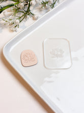 Load image into Gallery viewer, Lotus #2 Flower Texture Tile | Acrylic Embossing Stamp