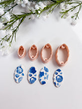 Load image into Gallery viewer, Scalloped Long Oval with Drill Guides Polymer Clay Cutter PCC1854