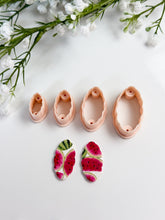 Load image into Gallery viewer, Scalloped Long Oval with Drill Guides Polymer Clay Cutter PCC1854