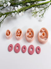 Load image into Gallery viewer, Oval Donut with Drill Guides Polymer Clay Cutter PCC1855