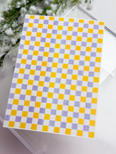 Load image into Gallery viewer, Transfer Paper 652 Purple & Yellow Gingham | Image Water Transfer