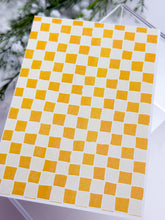 Load image into Gallery viewer, Transfer Paper 653 Abstract Yellow Checker | Image Water Transfer