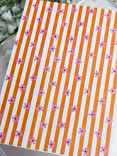 Load image into Gallery viewer, Transfer Paper 656 Floral Orange Stripes | Image Water Transfer