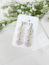 Load image into Gallery viewer, The Mediterranean Tile Trio Dangles (also in silver)