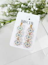 Load image into Gallery viewer, The Mediterranean Tile Trio Dangles (also in silver)