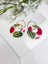 Load image into Gallery viewer, The Watermelon Round Thick Hoops