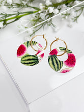 Load image into Gallery viewer, The Watermelon Round Thick Hoops