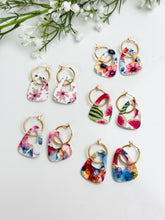 Load image into Gallery viewer, The Colourful Triangle Thick Hoops