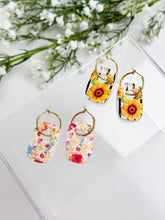 Load image into Gallery viewer, The Colourful Rectangle Thick Hoops