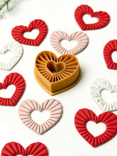 Load image into Gallery viewer, Cordoroy Heart Donut Polymer Clay Cutter