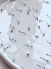 Load image into Gallery viewer, 316 Surgical Stainless Steel Earring Flat Stud Posts 50pcs/bag