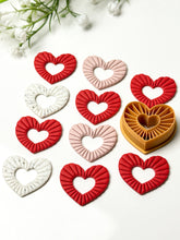 Load image into Gallery viewer, Cordoroy Heart Donut Polymer Clay Cutter