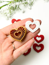 Load image into Gallery viewer, Cordoroy Heart Donut Polymer Clay Cutter