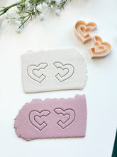 Load image into Gallery viewer, Heart Hoop Mirrored Set Polymer Clay Cutters