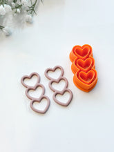 Load image into Gallery viewer, Triple Skinny Heart Polymer Clay Cutter PCC1569