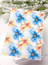 Load image into Gallery viewer, Transfer Paper 588 Blue & Yellow Flowers | Image Water Transfer