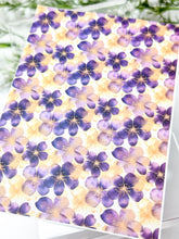 Load image into Gallery viewer, Transfer Paper 601 Purple Watercolor Flowers #2 | Image Water Transfer