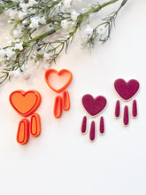 Load image into Gallery viewer, Heart Bezel Dangle Set Polymer Clay Cutters