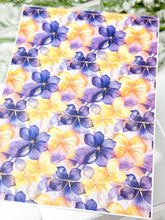 Load image into Gallery viewer, Transfer Paper 602 Purple & Yellow Flowers | Image Water Transfer