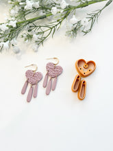 Load image into Gallery viewer, Heart Dangle with Drill Guides Polymer Clay Cutter Set