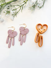 Load image into Gallery viewer, Heart Dangle with Drill Guides Polymer Clay Cutter Set