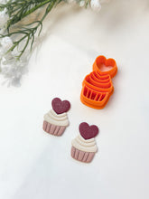 Load image into Gallery viewer, Cupcake Valentine's Set Polymer Clay Cutters
