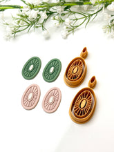 Load image into Gallery viewer, Embedded Corduroy Oval Polymer Clay Cutter