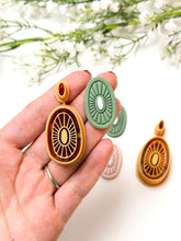 Load image into Gallery viewer, Embedded Corduroy Oval Polymer Clay Cutter